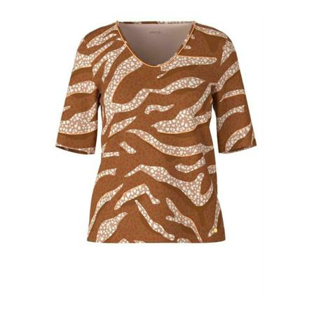 Marc Cain ribbed shirt Brun, Dame Bluser