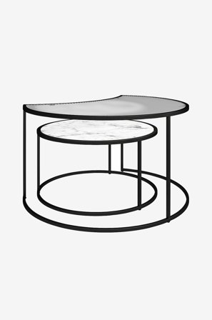 Dorel Home - Salongbord Settbord Salongbord Moon Phases - Hvit - Sofabord - Fra Homeroom