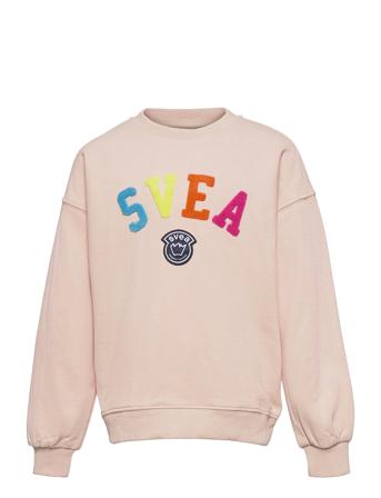 K. Logo Crew Sweat Sweat-shirt Tröja Rosa Svea