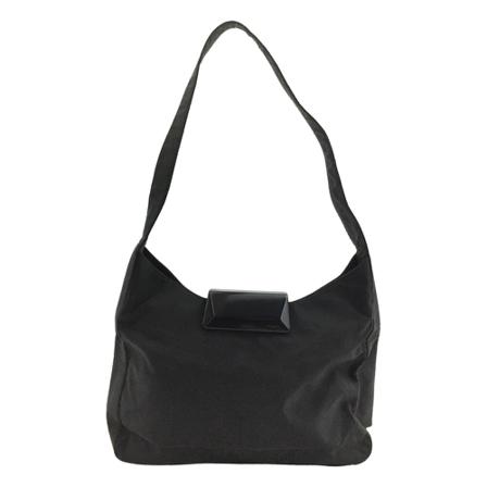Prada Vintage Prada Black Nylon Shoulder Taske Sort, Dame Vintage Tasker, Størrelse: ONE Size