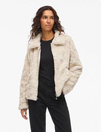 Vila Vidorte L/S Jacket/Pb - Cream - 42