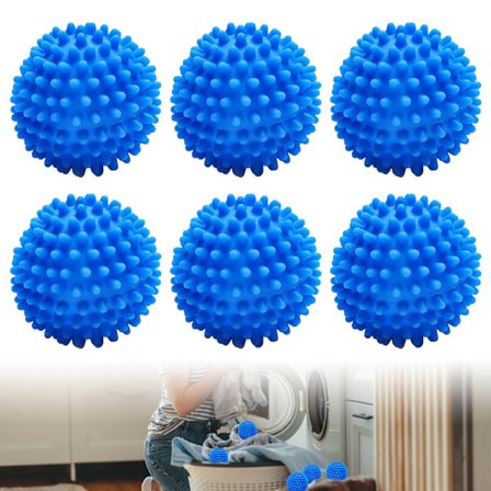 Pcs Tøymykner Ball Tørketrommel Vask Ball Klær Vask Ball Rengjøringstilbehør for Myk Vask Blå