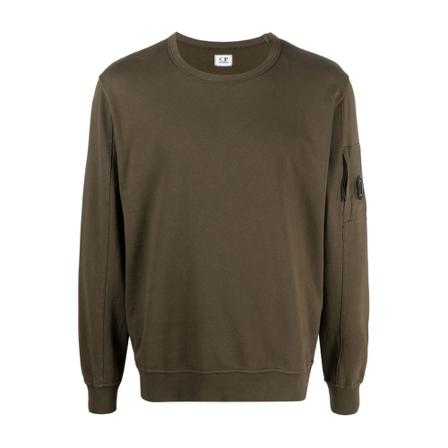 C.p. Company, Light logo sweatshirt on the left handle Groen, Heren, Maat:XL,Katoen