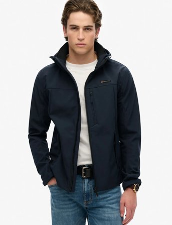 Superdry Hooded Soft Shell Trekker Jkt - Navy - XL