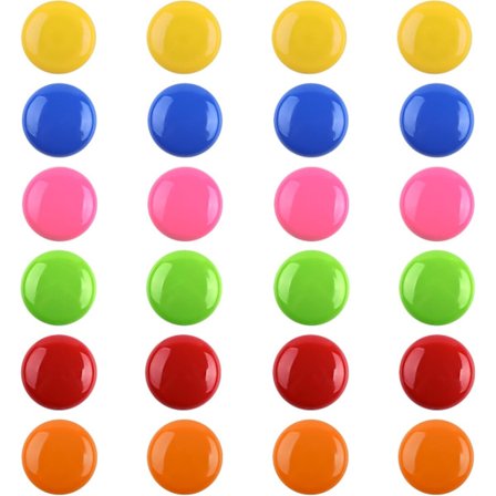 Jääkaappimagneetti, 24 kpl Vahvat Pyöreät Magneetit, Valkotaulumagneetti, Mini Pienet Magneetit, Itseliimautuvat Magneetit, 3 cm Käsityömagneetit 