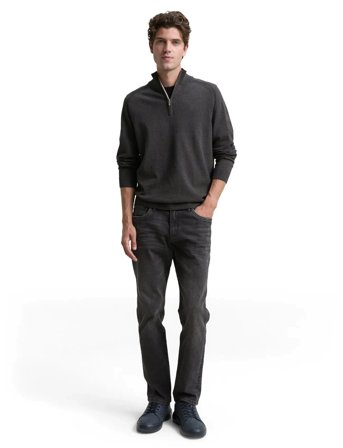 Tom Tailor Basic Knit Troyer - Grey - M