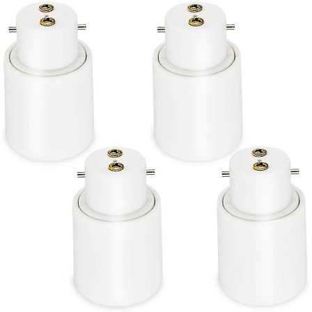 Lyspæreadapter, B22 til E27 sokkelpærekonverter (bajonett til Edison) Energisparende