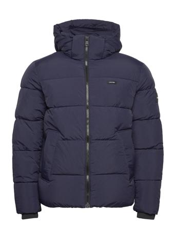 Crinkle Nylon Quilt Jacket Fôret Jakke Blå Calvin Klein*Betinget Tilbud
