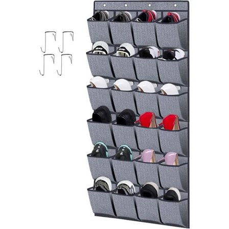 {xj}24-lommers skohylle for dørhenging, skooppbevaring, sammenleggbar