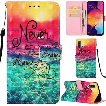 Plånboksfodral Samsung Galaxy A50 – Never Stop Dreaming