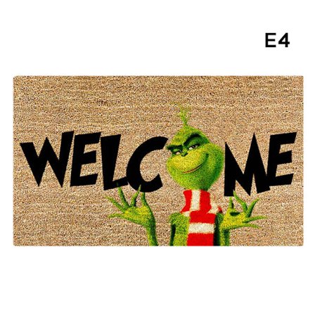 Christmas Grinch Dörrmatta Multipurpose Absorberande halkfri matta Kreativ ytterdörrsdekor för kök Sovrum Badrum