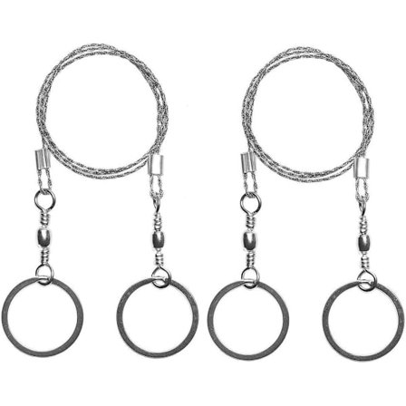 Overlevelse Stålsav Lommetrådsav 2 stk Perfekt til Overlevelsesudstyr Camping Jagt Træsavning Nødkit Værktøj Kæde