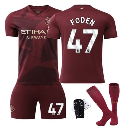 #47 FODEN 24/25 Manchester City's second away game Football Jersey for Kids and Adults