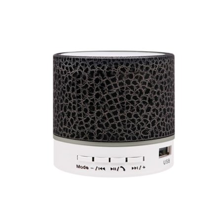 Sprucken Bluetooth-högtalare, kort mobiltelefon dator mini liten trådlös lysande högtalare (A9 stor svart spricka),