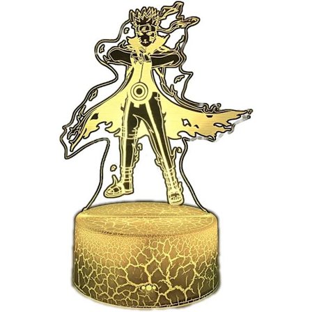 Anime Uzumaki Naruto nattlampor, tecknade 3D Illusion Night