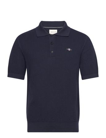 Structured Cotton Ss Polo Navy GANT