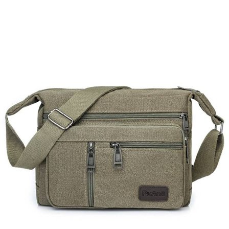 Man Canvas Axelväskor Rese Crossbody Bag