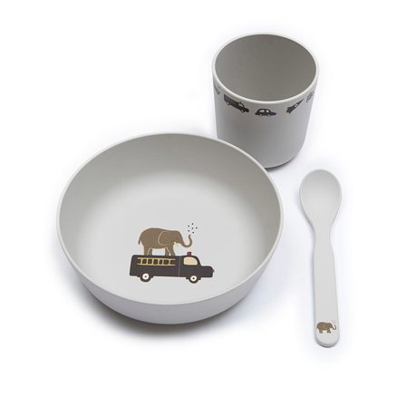 SMALLSTUFF Spisesæt Maskiner, 3 dele, Børn & Forældre, Service, Spisesæt