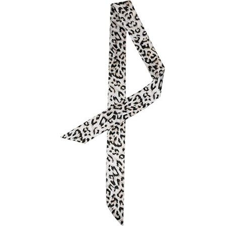 1 st Smal Scarf Dam Tunn Lång Halsscarf Mode Leopardtryck Hårband Midjeband Väskhandtag Tillbehör