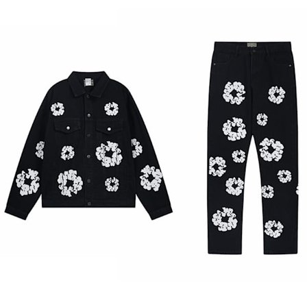 Denim Tears Denim Set, Jacka + Byxor, Svart - Storlek S