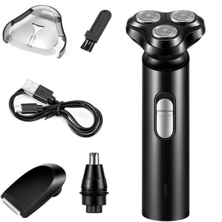 Miesten sähköinen pyörivä monitoiminen partakone 3 in 1