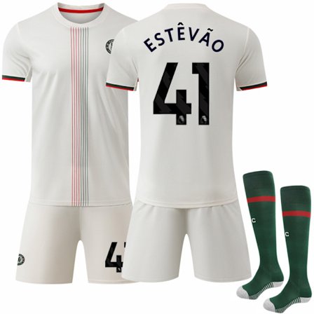 2025-2026 Chelsea Bortetrøje til Børn med strømper NO.41 Estêvão_ma