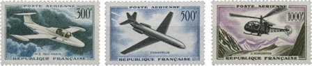 Frankrig 1957 - Luftpost YT 35-37 - Postfrisk