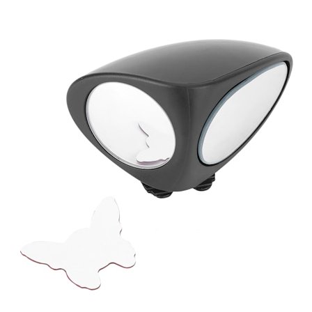 Dubbelvy Extra Backspegel Justerbar Döda Vinkel 360 Graders 2-Vägs Rund Vänster Spegel