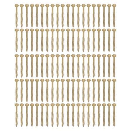 100 kpl T25 Tähtikantaruuvi Pyöreäpäinen Puolihampainen Itseporautuva Ruuvi 4,8x75mm Puutyökiinnikkeet