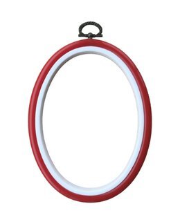 Flexiramme oval rød Rød - 13x18 cm - Ateljé Margaretha