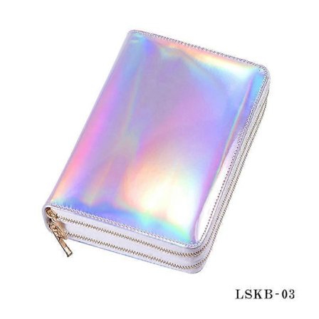 Kynsileimauslevyjen Säilytyskotelo Manikyyri Kynsitaidelevyjen Järjestäjä Vetoketjulla Kynsilevykotelo - 20 paikkaa