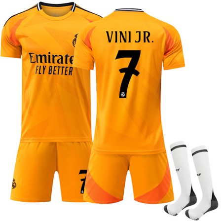 2024-2025 Real Madrid Aawy Barn- och vuxenfotbollströja Vinicius nr 7 VINI JR no. 7 VINI JR