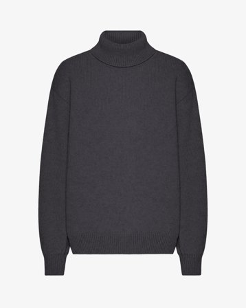 Merino Wool Turtleneck - Lava Grey L