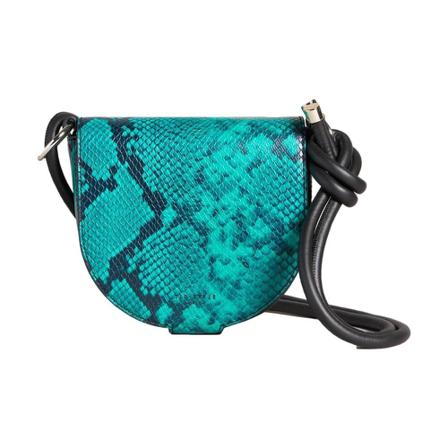 Ted Baker, Amelisa Rope Handle Snake Detail Mini Cross Body Bag Groen, Dames, Maat:ONE Size