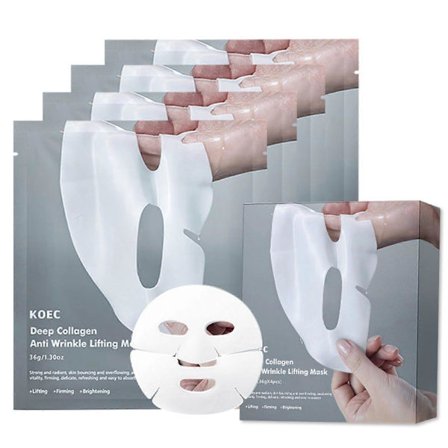 4-pack Djupverkande Kollagen Nattmask Anti-rynk Uppstramande Behandling Sovmask Bio-kollagen Ark Ansiktsmasker för Natten