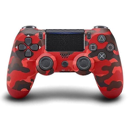 Trådlös PS4-handkontroll Bluetooth Gamepad med Vibration, Ergonomisk Design för PS4-konsol - Ljus Röd Multicolor