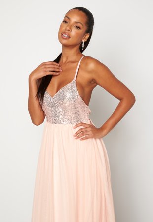 Bubbleroom Occasion Daphne Sequin Gown Rose gold Klær