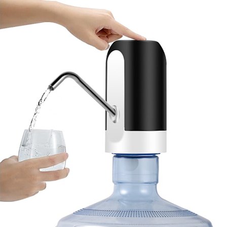 Vesiautomaatti - kannettava sähköpumppu - pumppupumppu, puhdistetun veden ämpäri, USB-ladattava - 5L, 1 kpl, 8 × 14 cm