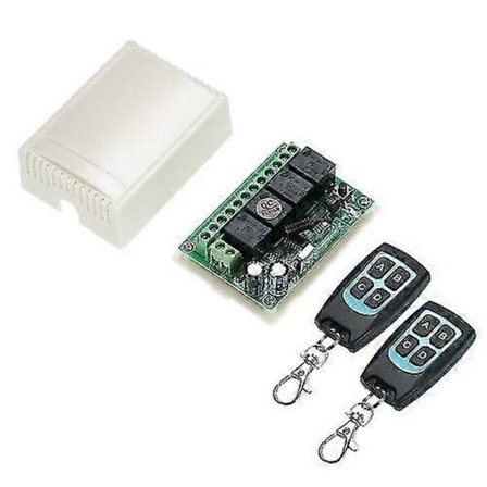 Polaoyi DC 12V 4-kanals trådlös RF-brytare Fjärrkontroll Trådlös fjärrkontrollbrytare DC12V RF Rela