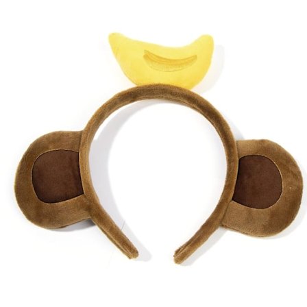 Plush-apinat korvat hiusnauha Cartoon Banana pääpanta Hauska hiuslisä (FMY)