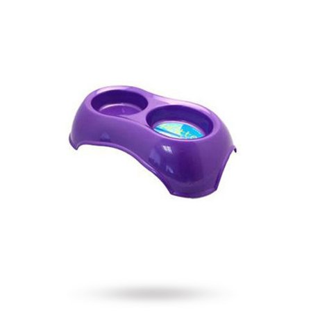 Happy Pet - Pet Platter Twin - Lila - Matskål, hundgodis & tuggisar