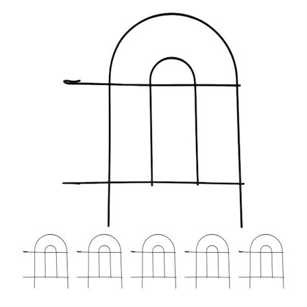 Metallinen puutarhareunus, 6-osainen, klassinen kaarikuvio