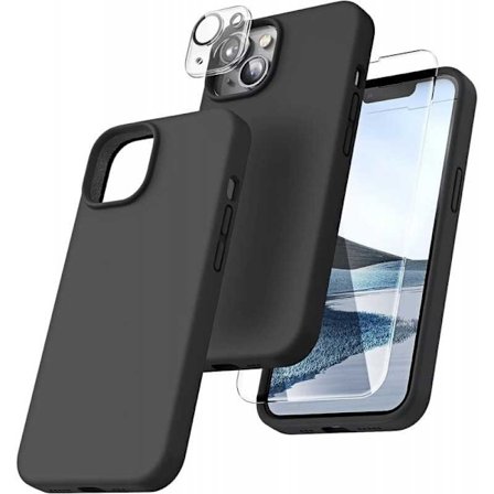 3in1 Gummibelagt Stilrent Skal iPhone 14 Plus - Svart