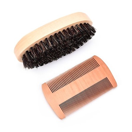 skægbørstesæt i styk dobbeltsidet kam stylingsaks reparationsmodellering professionelt plejesæt til mænd