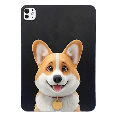 Skal för iPad Pro 13 (2024) Mönstertryck Slim TPU Tablet Skyddsfodral - Corgi