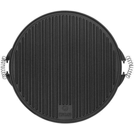 Vendbar grillplate for Espegard bålpanne/fyrfat 60' - 'Svart