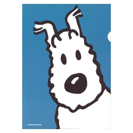 Tintin - Plastficka A4 - Milou, blå
