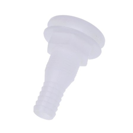 3/4" Hvid Plast Gennemføring Skrog Lænsepumpe & Belufter Slangefitting - Marine/Båd
