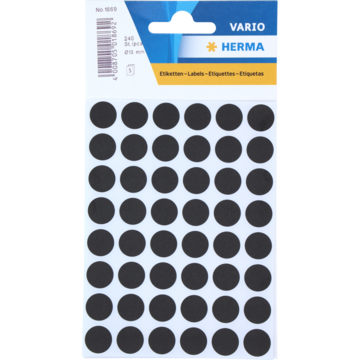 ETIKETT SORT 12MM 240/IF