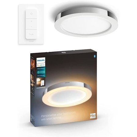 Plafonnier badeværelse - Philips Hue - ADORE - 40W - Bluetooth - Fjernbetjening inkluderet